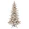 9ft. Pre-Lit Slim Flocked Artificial Utah Fir Tree, Multicolor Lights